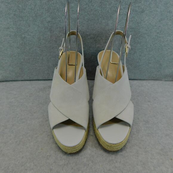 H by Halston Slingback Wedges Stella Parchment Shoes - Size 9M - Picture 5 of 9